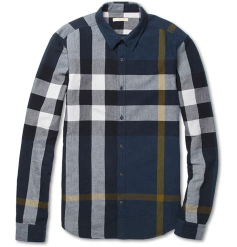 burberry brit men's long sleeve shirt|Burberry plaid shirt men's.